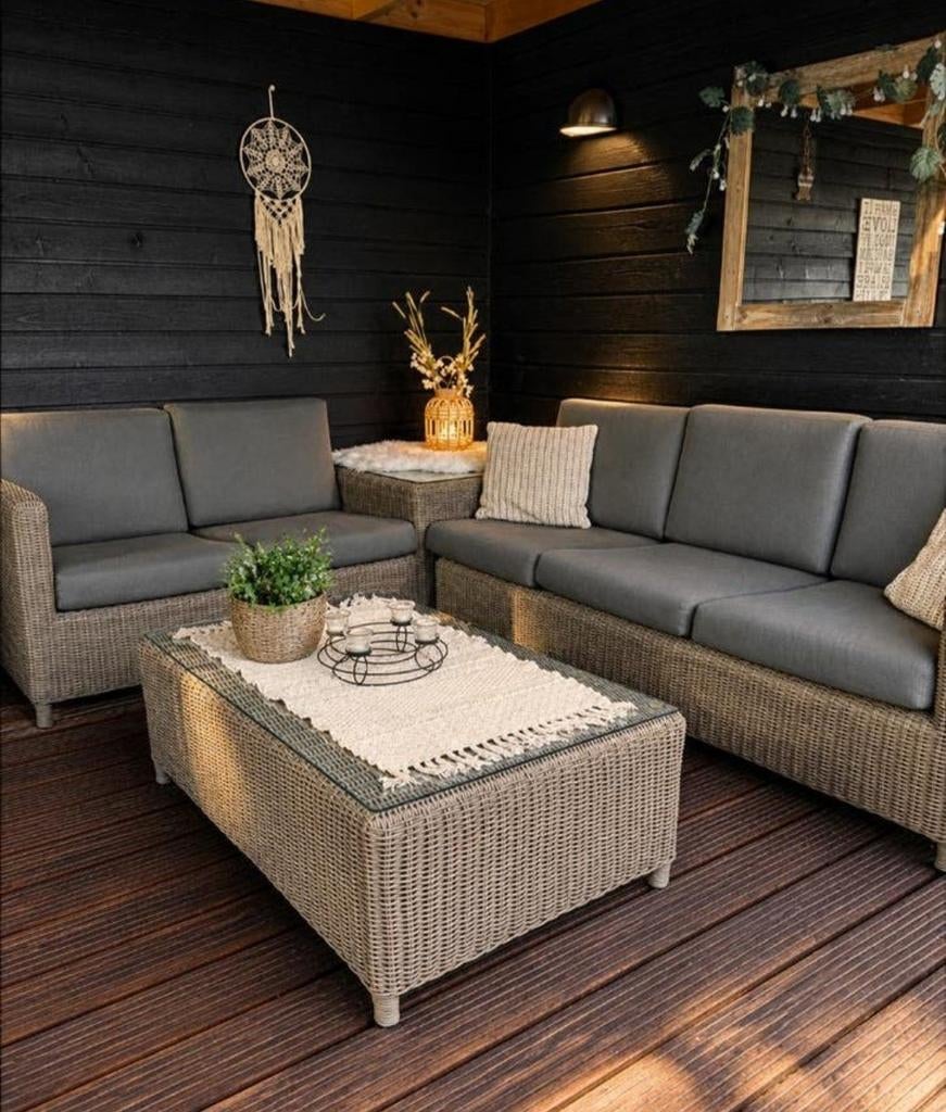 4 Seasons Outdoor Loungeset met All-Weather Kussens, Tuin en Terras, Tuinsets en Loungesets, Ophalen, 5 zitplaatsen, Bank, Zo goed als nieuw