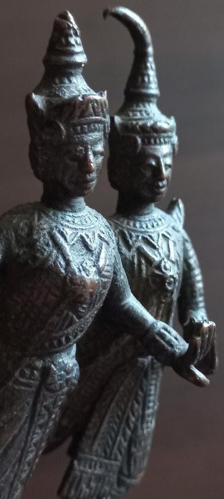 Antieke bronzen beeldThaise Rattanakosin Boeddha, Ophalen of Verzenden, Brons