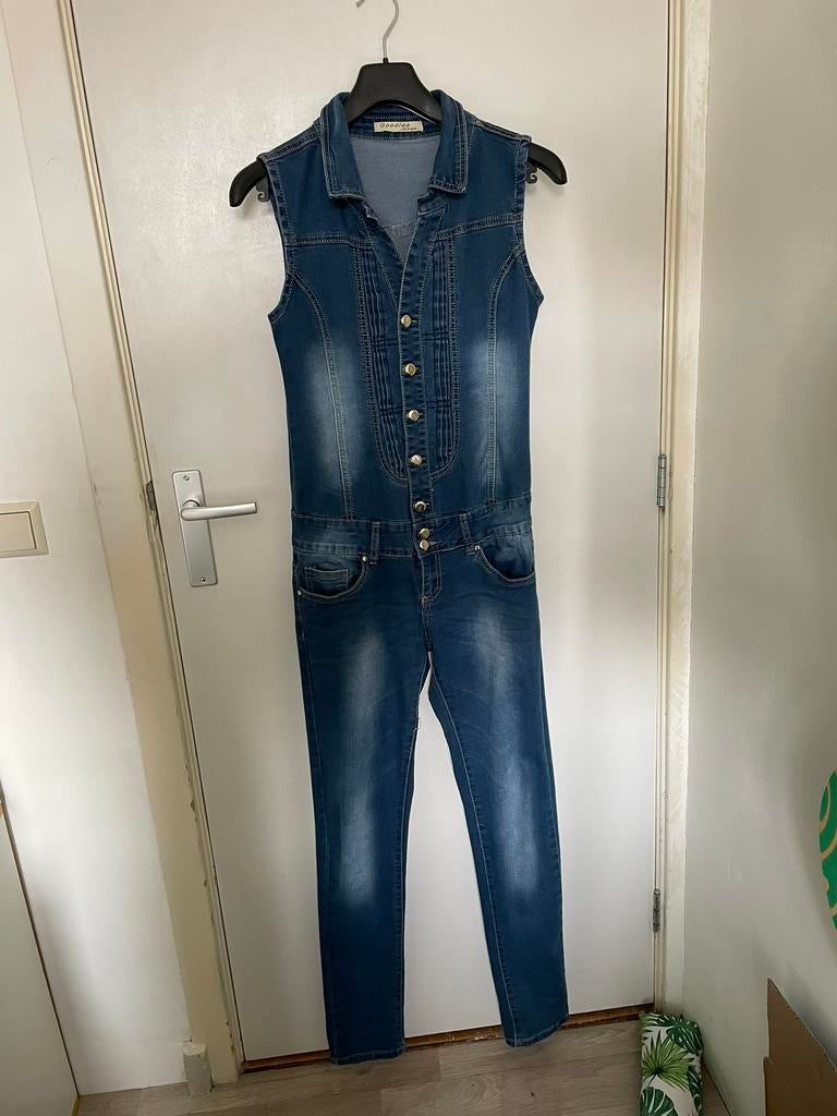 Y2K denim jumpsuit Goodies Jeans maat M/38, Kleding | Dames, Ophalen of Verzenden, Zo goed als nieuw, Maat 38/40 (M), Blauw