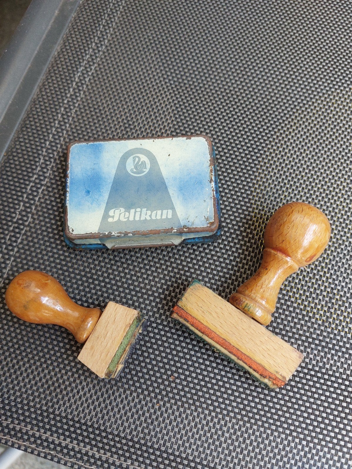 Stempels en pelikaan stempeldoos, Antiek en Kunst, Ophalen of Verzenden