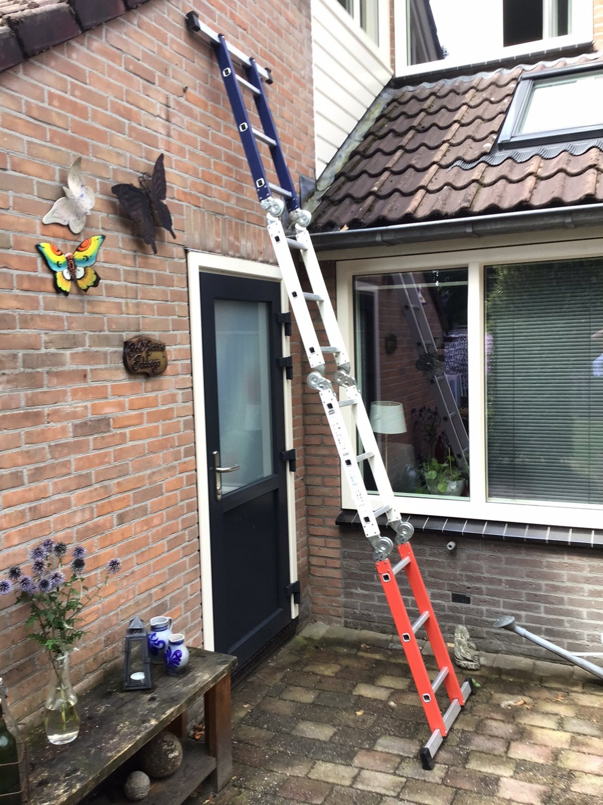 Excelsior vouwladder, Doe-het-zelf en Verbouw, Ladders en Trappen, Ophalen, Gebruikt, Ladder, Opvouwbaar of Inschuifbaar