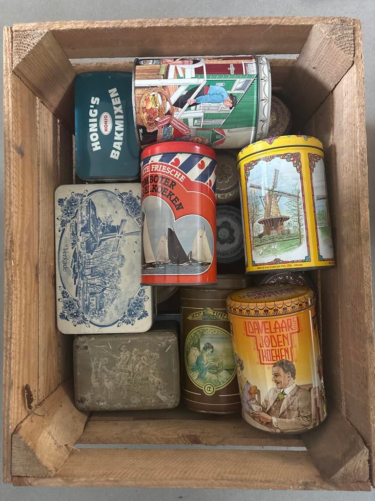 Diverse koekblikken, Verzamelen, Blikken, Gebruikt, Koek(jes), Overige merken, Ophalen of Verzenden