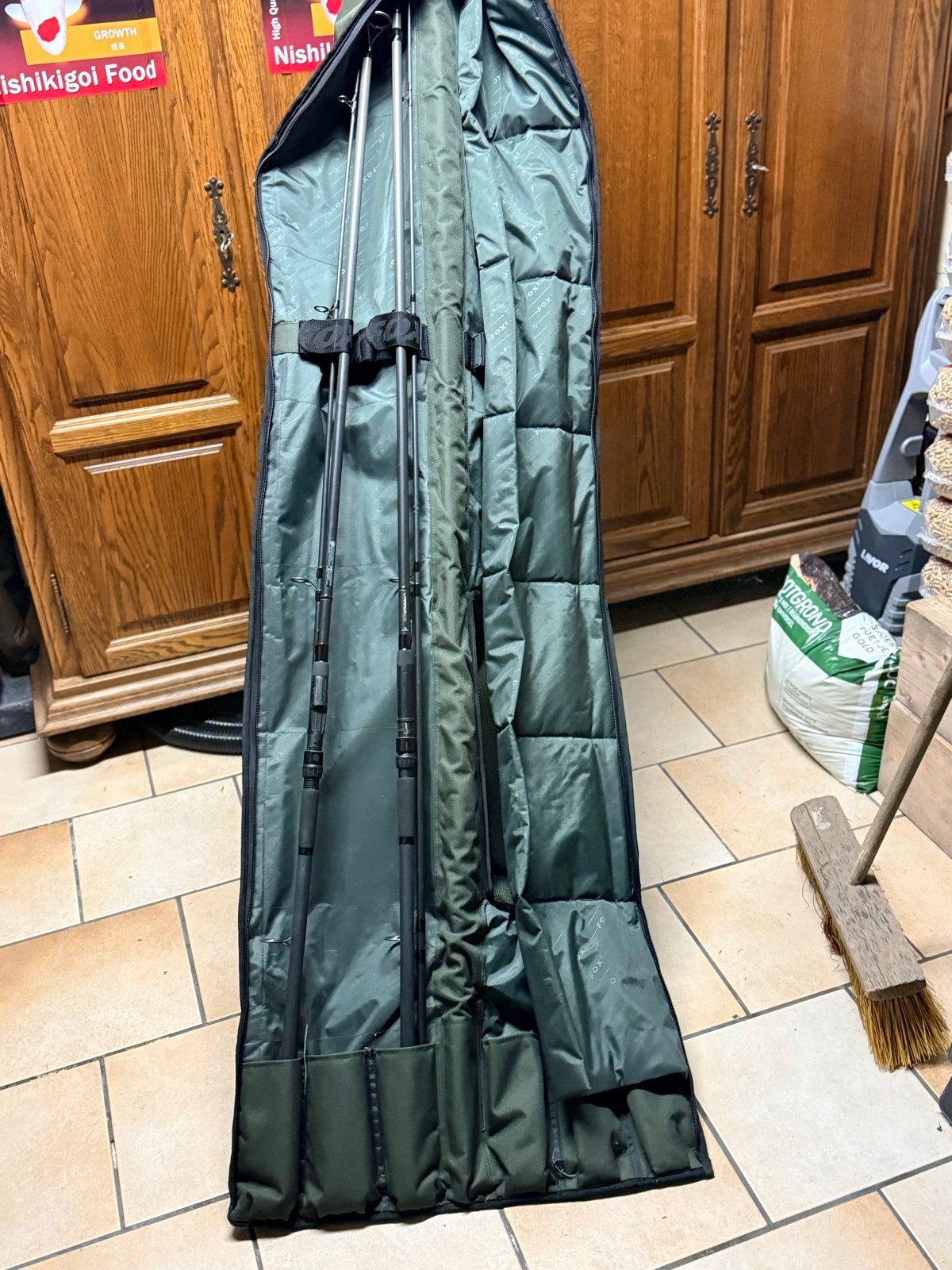 Fox Warrior ES 13ft karperhengels (set van 2), Watersport en Boten, Ophalen of Verzenden, Gebruikt, Werphengel