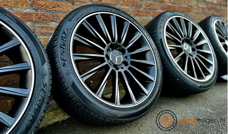 Mercedes A B C CLA velgen 18 inch met all-season banden, Niet ingevuld, 18 inch, Banden en Velgen, Niet ingevuld