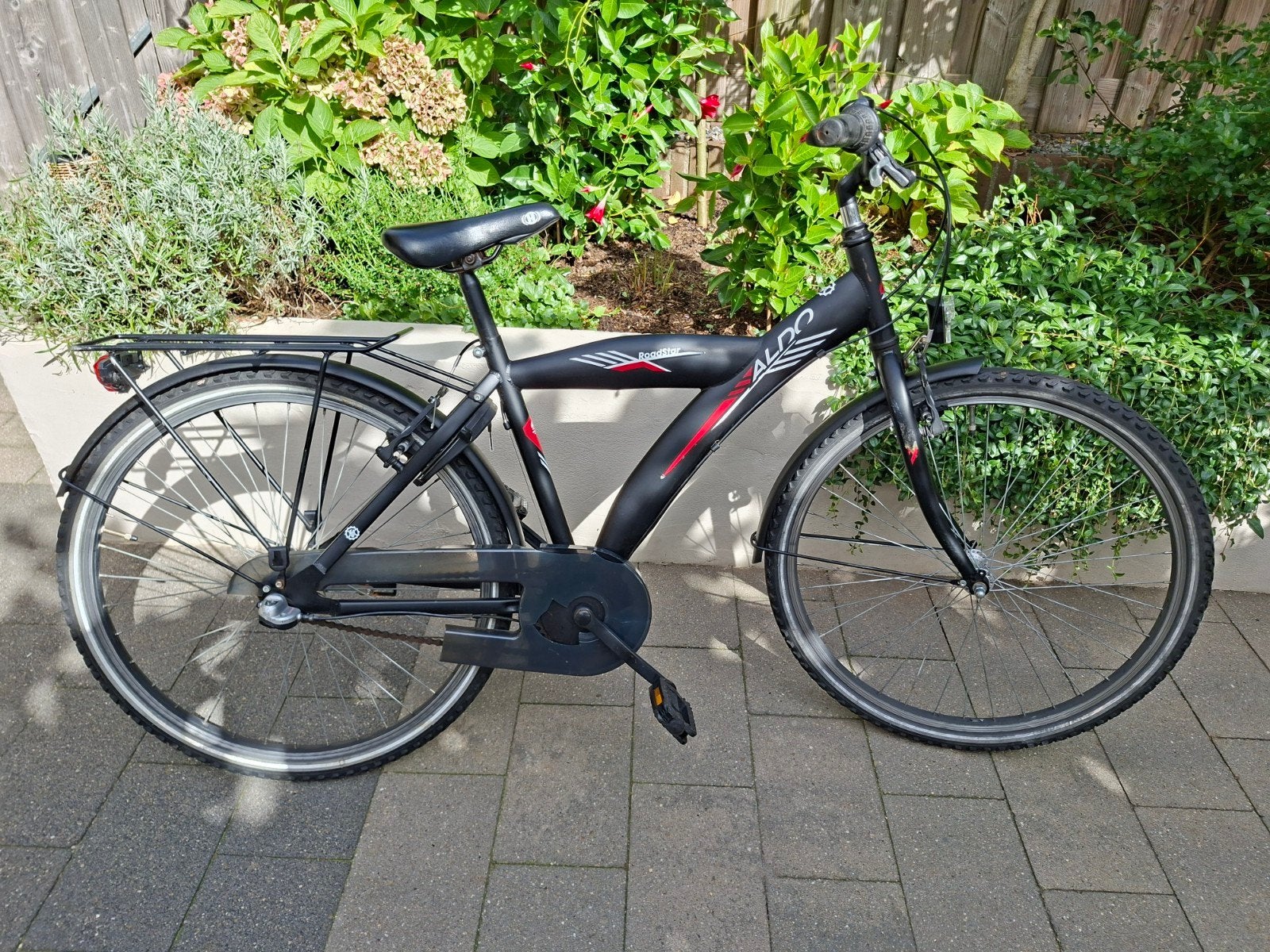 Aldo Rondsturen 26 inch fiets met 3 versnellingen, Terugtraprem, Gebruikt, Versnellingen, Aldo