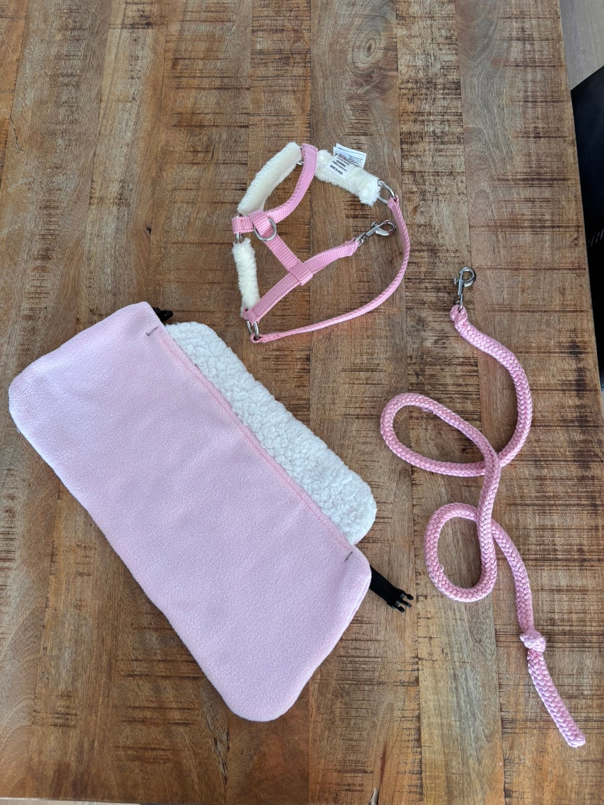 Roze deken en halster/touw voor hobby horse, Ophalen of Verzenden, Zo goed als nieuw