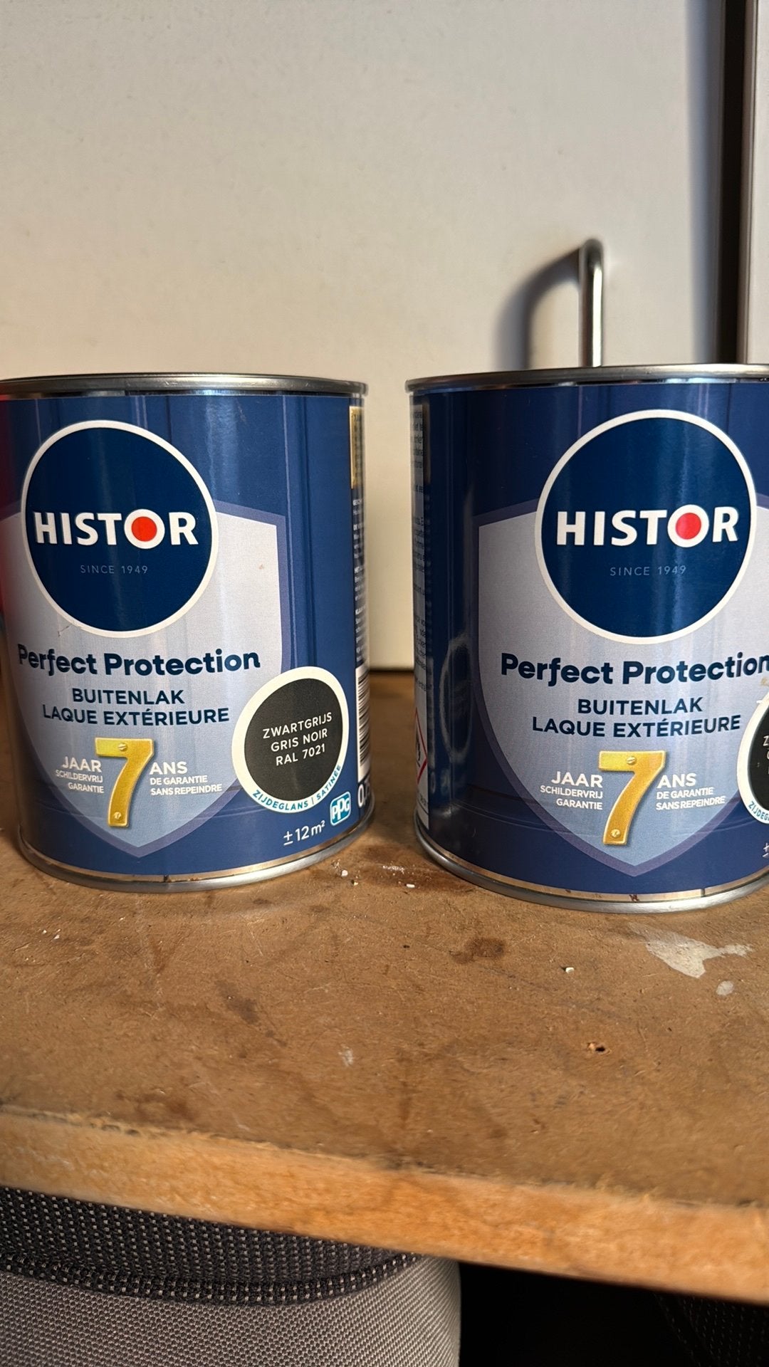 Buitenverf Histor RAL 7021 2 potten, Ophalen, Nieuw, Grijs