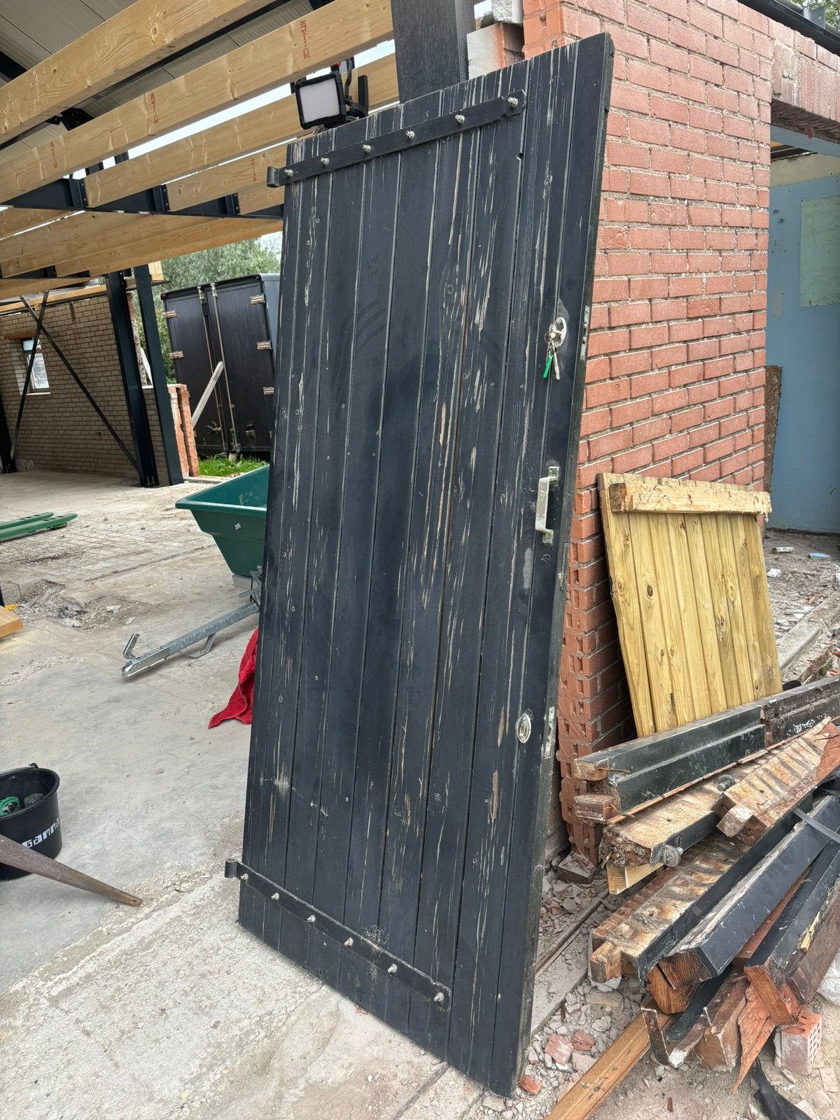 Schuurdeur 207x 92 cm, Ophalen of Verzenden, Zo goed als nieuw, Buitendeur, 200 tot 215 cm