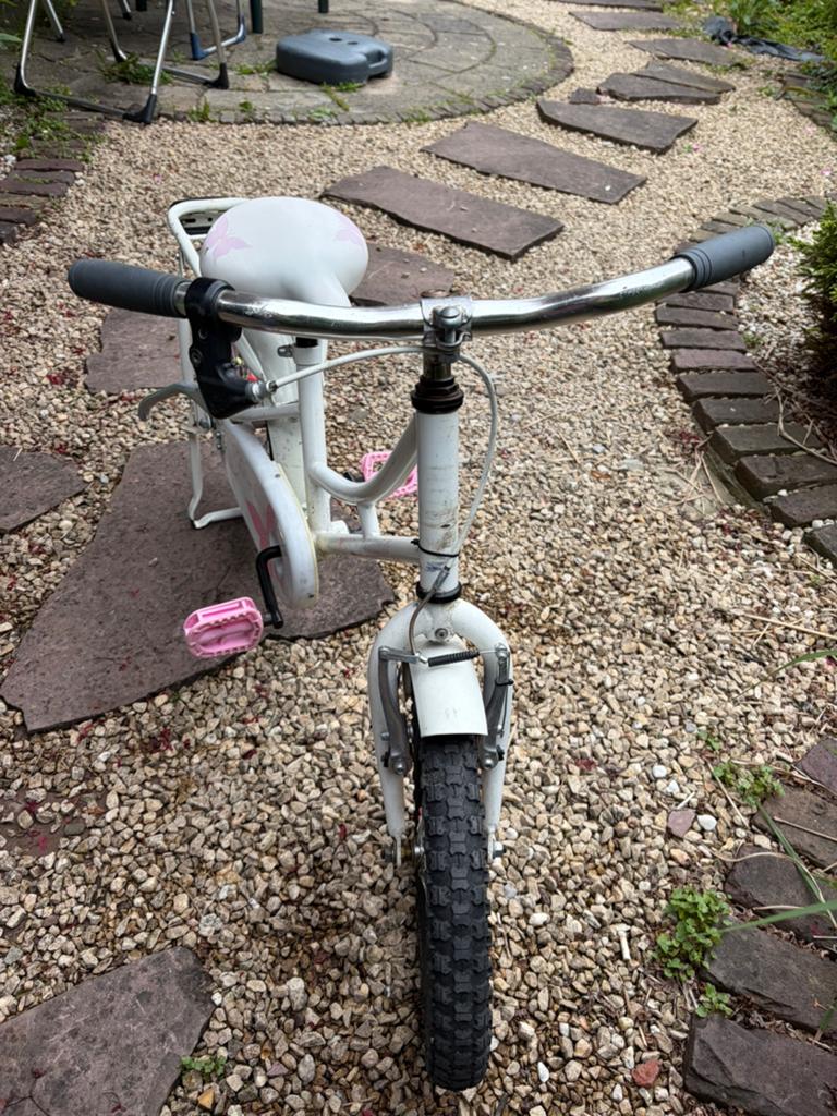 Witte kinderfiets 18 inch, Fietsen en Brommers, Fietsen | Kinderfietsjes, Ophalen, Gebruikt, 16 tot 20 inch