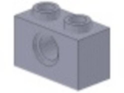 Lego Stenen 5x 1x2 Technic Licht Blauw Grijs 3700 (NIEUW), Kinderen en Baby's, Lego, Nieuw, Ophalen of Verzenden, Losse stenen