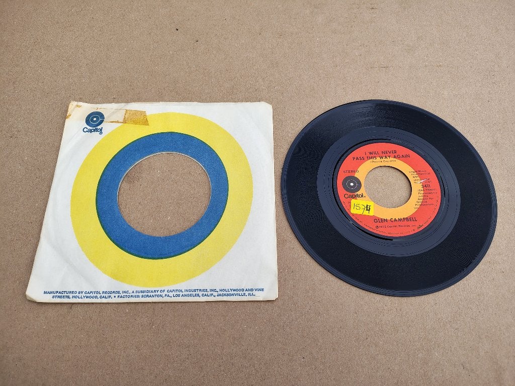 Single: Glen Campbell - I Will Never Pass This Way(1972) USA, Verzenden, Gebruikt, 7 inch, Pop