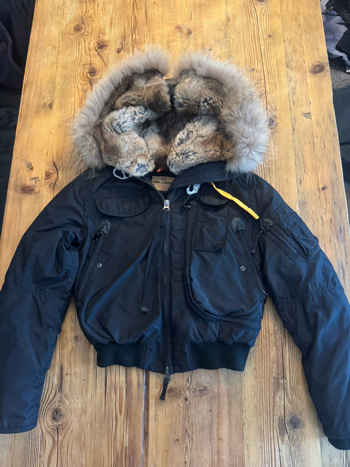 Parajumpers Dames Winterjas maatS – Echt bont – Zwart, Ophalen of Verzenden, Zo goed als nieuw, Maat 36 (S), Zwart