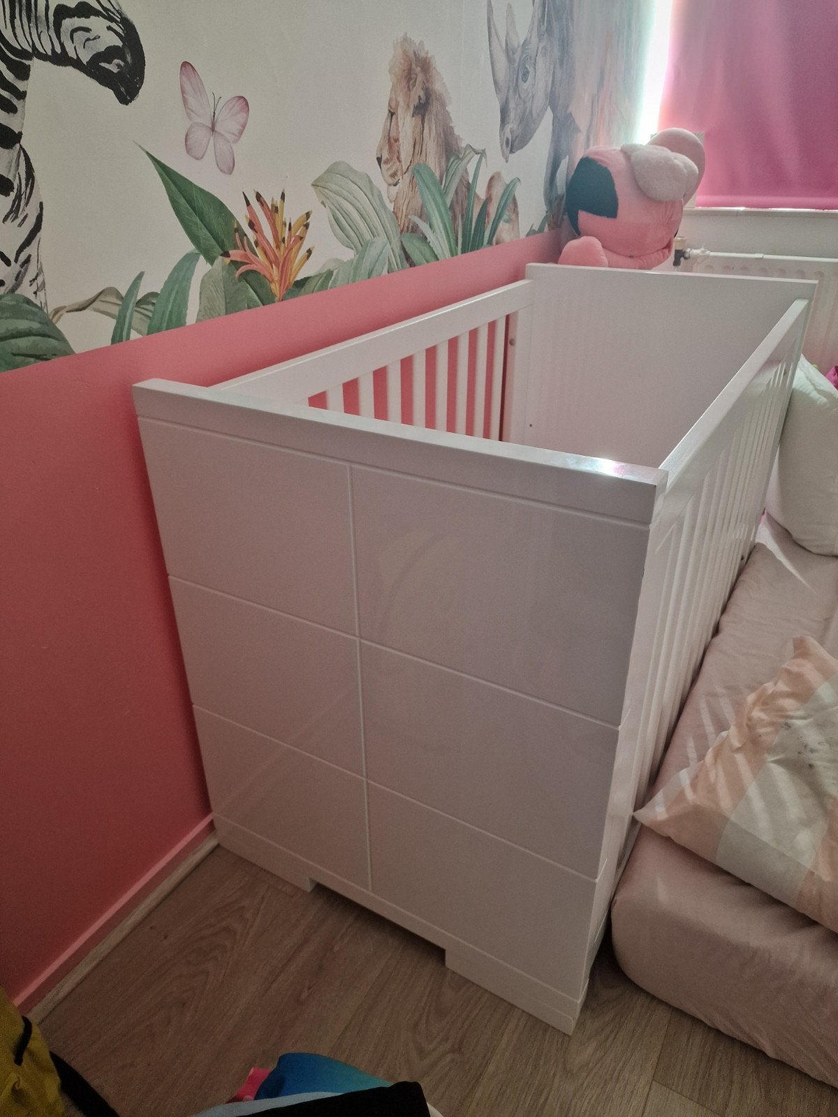 Wit ledikantje voor baby of peuter, Ophalen, Gebruikt, Wit, 190 cm of minder