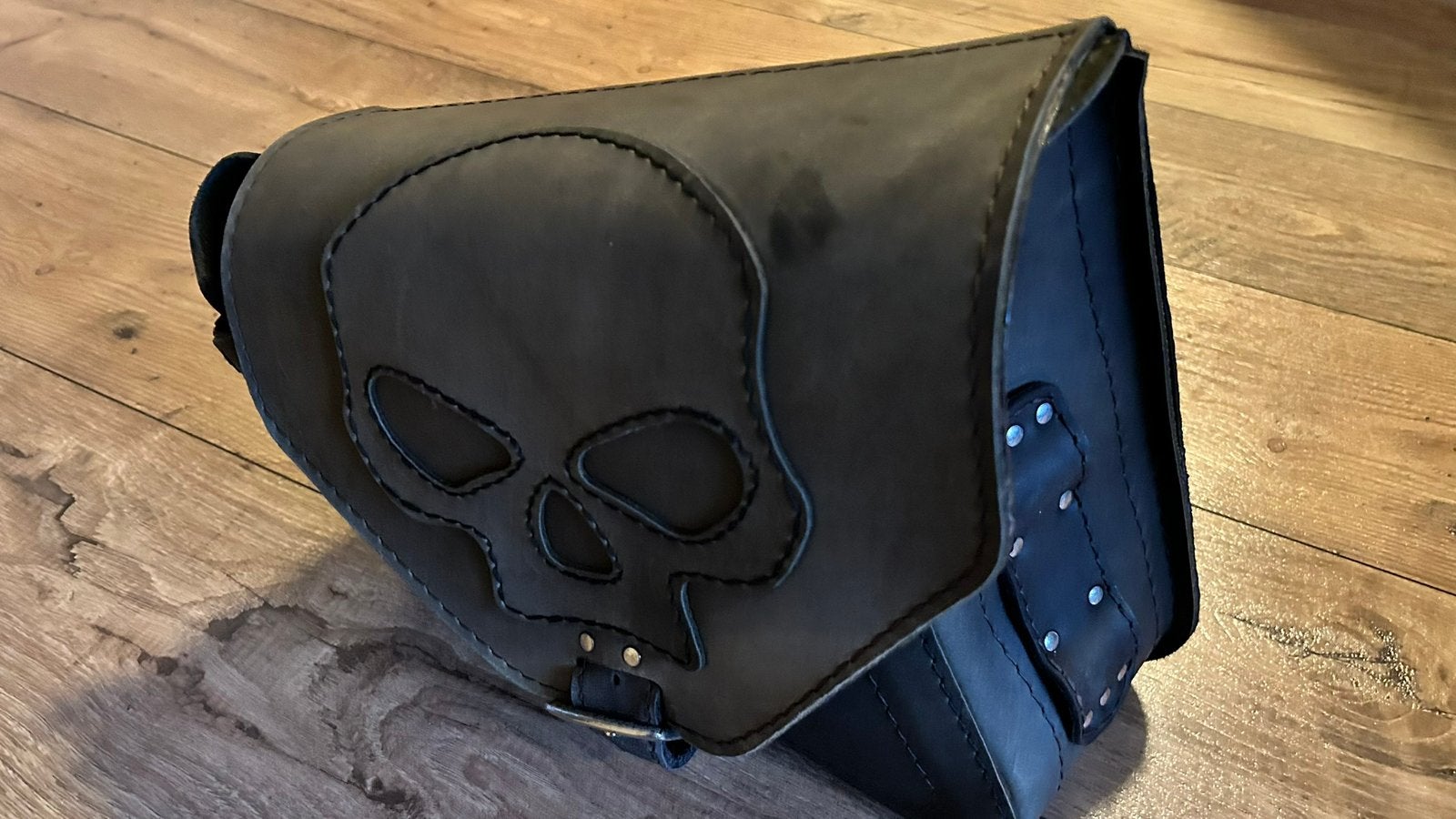 HD Sportster leer Orletanos side bag, Motoren, Ophalen of Verzenden, Gebruikt