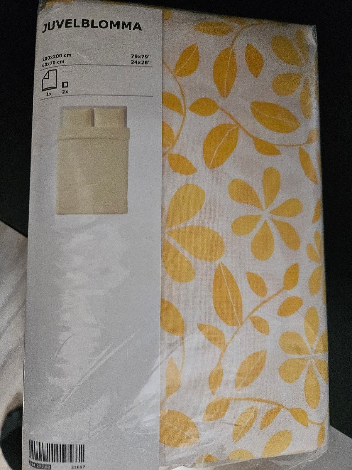 Nieuw IKEA JUVBLOMMA Dekbedovertrek Geel Bloemenpatroon, Nieuw, Ophalen of Verzenden, IKEA, Geel