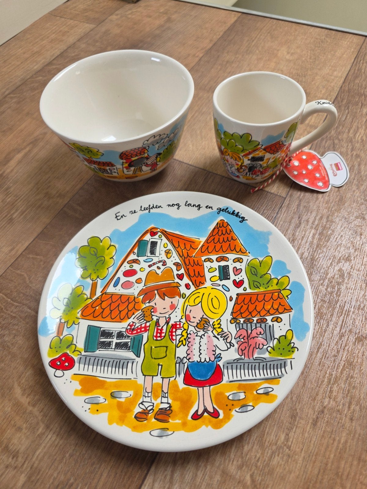 Blond Amsterdam Efteling Hans en Grietje, Ophalen, Nieuw, Aardewerk, Bord(en)