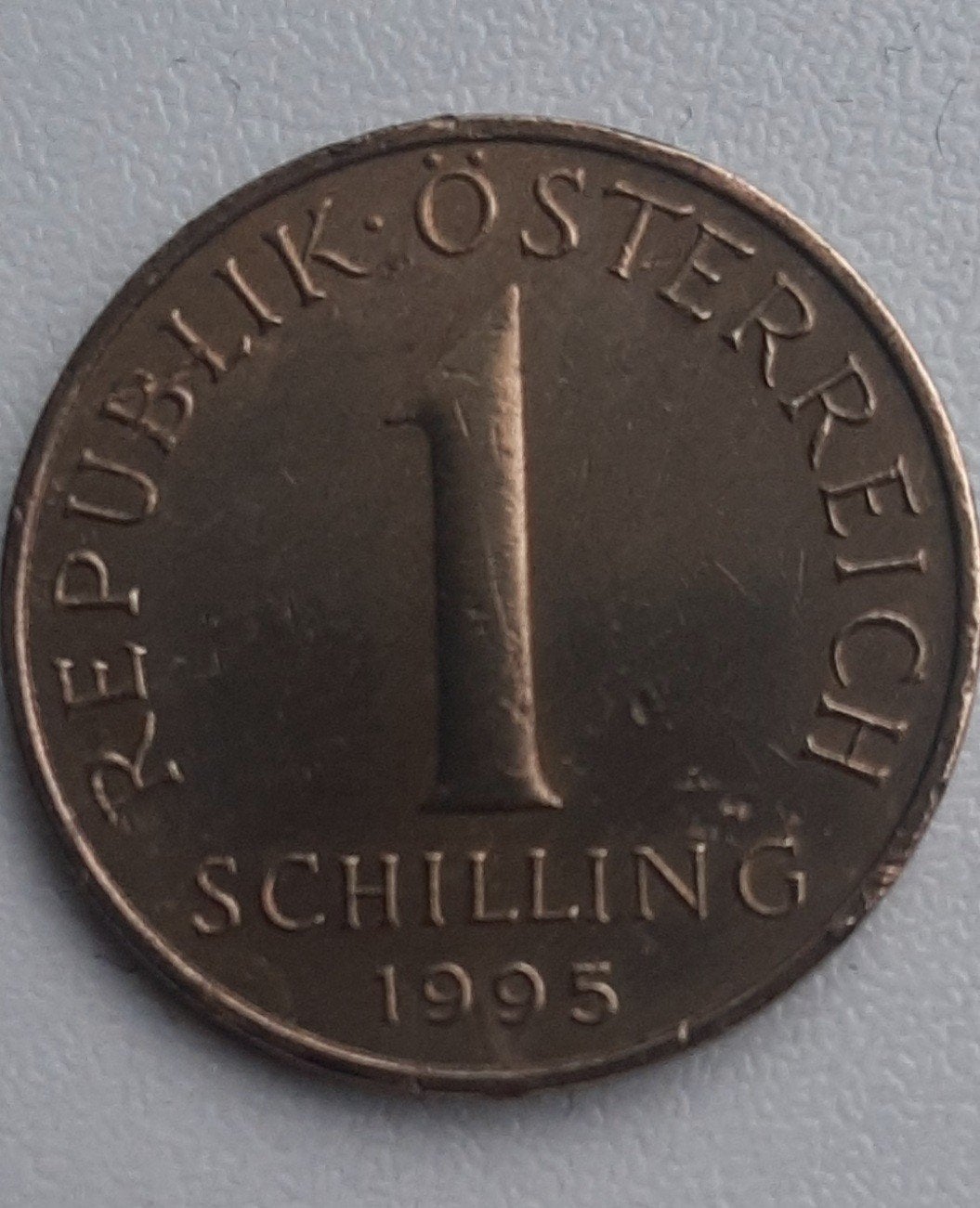 Oostenrijk 1 Schilling 1995 - Edelweiss munt, Ophalen of Verzenden, Gestempeld