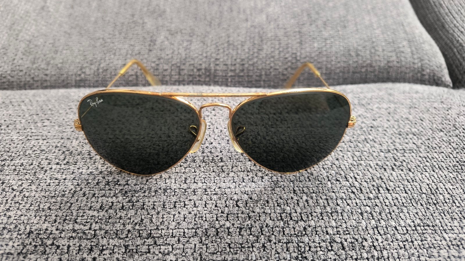 Originele Ray Ban piloten zonnebril gold vintage, Ophalen of Verzenden, Zo goed als nieuw, Bruin, Ray-Ban