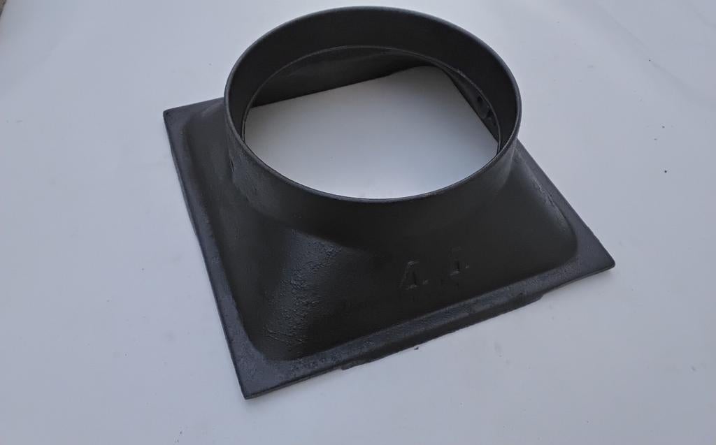 Gietijzeren overgang kachel/openhaard 27cm naar 19cm, Ophalen of Verzenden