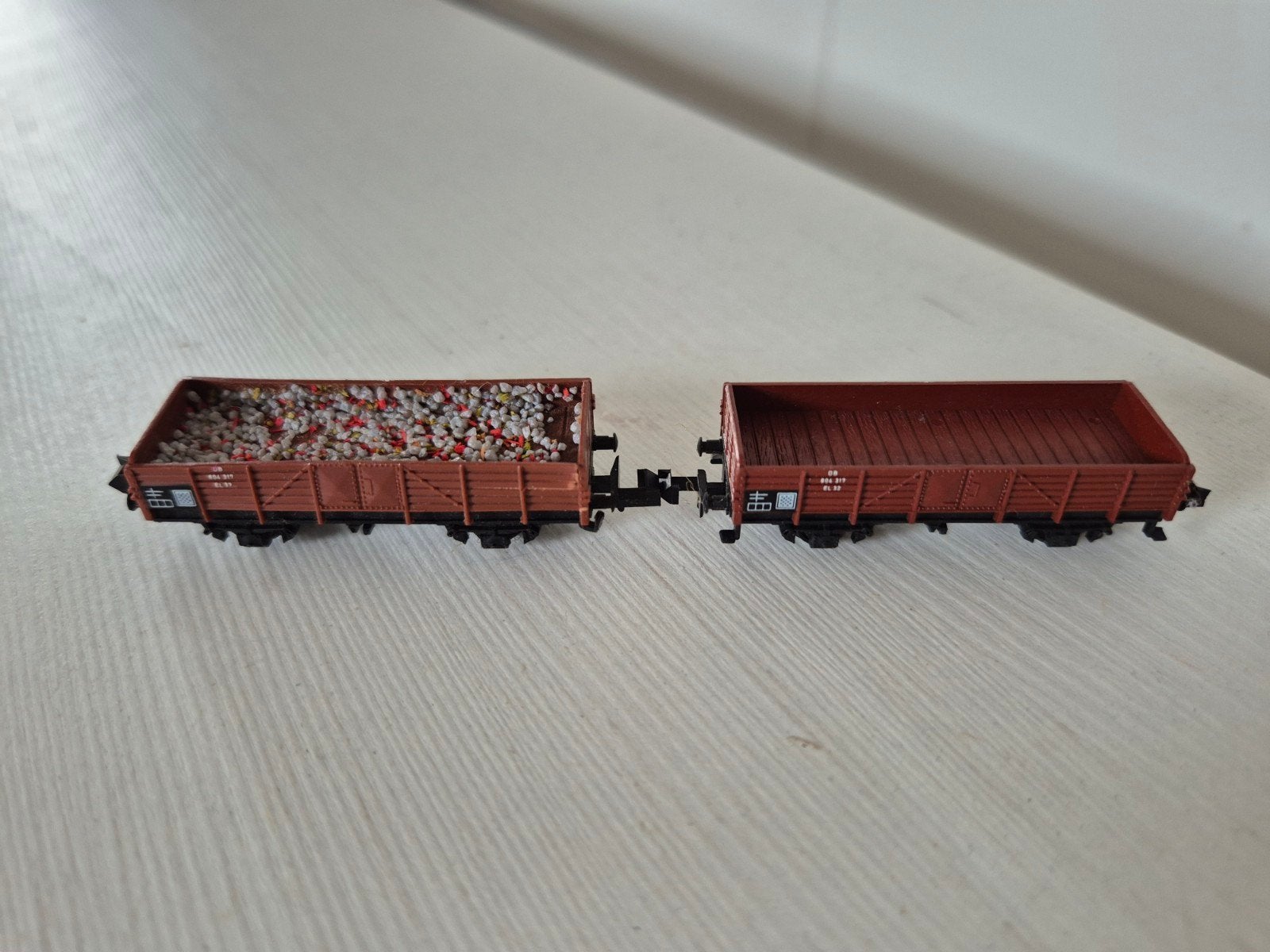 6 N-spoor lagebakwagons, Ophalen of Verzenden, Gebruikt, Gelijkstroom, Wagon