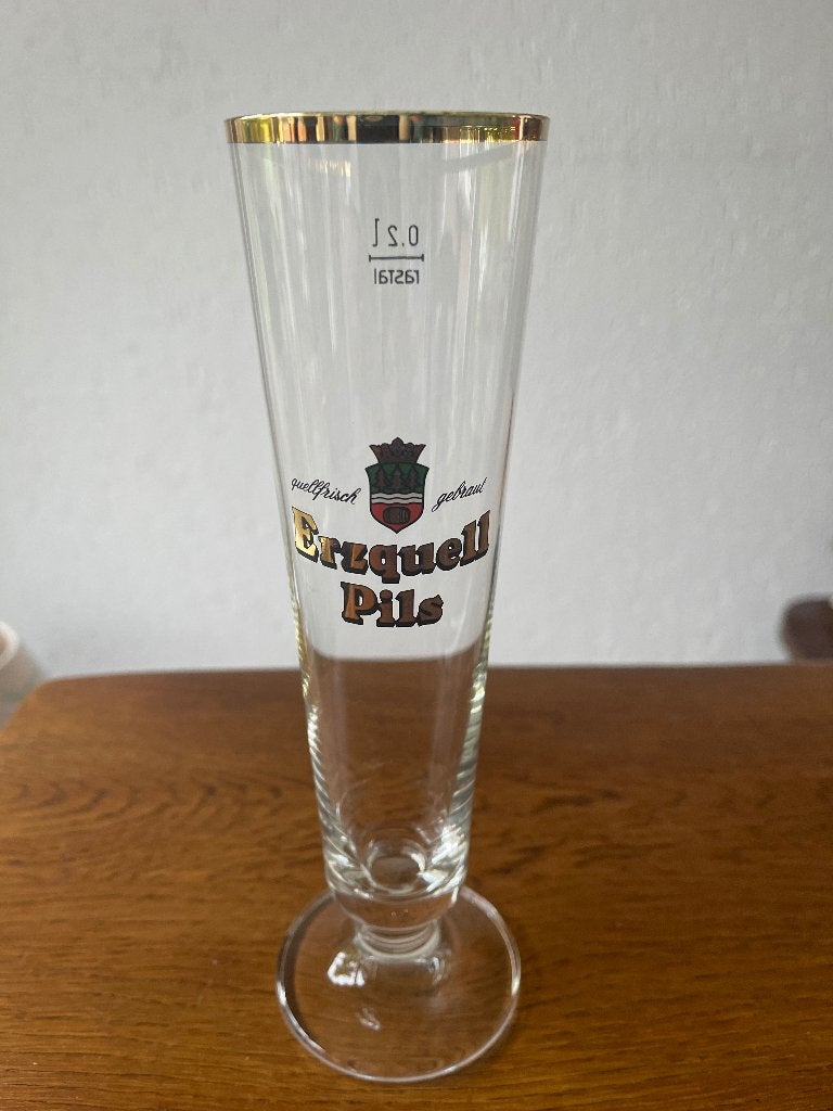 Bierglas "Erzquell Pils" '0,2 Liter' Nieuw, Ophalen of Verzenden, Nieuw, Glas of Glazen, Overige merken