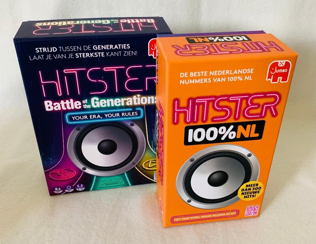 Hitster 100% NL & Hitster Battle of the Generations - NIEUW, Hobby en Vrije tijd, Gezelschapsspellen | Bordspellen, Jumbo, Jumbo