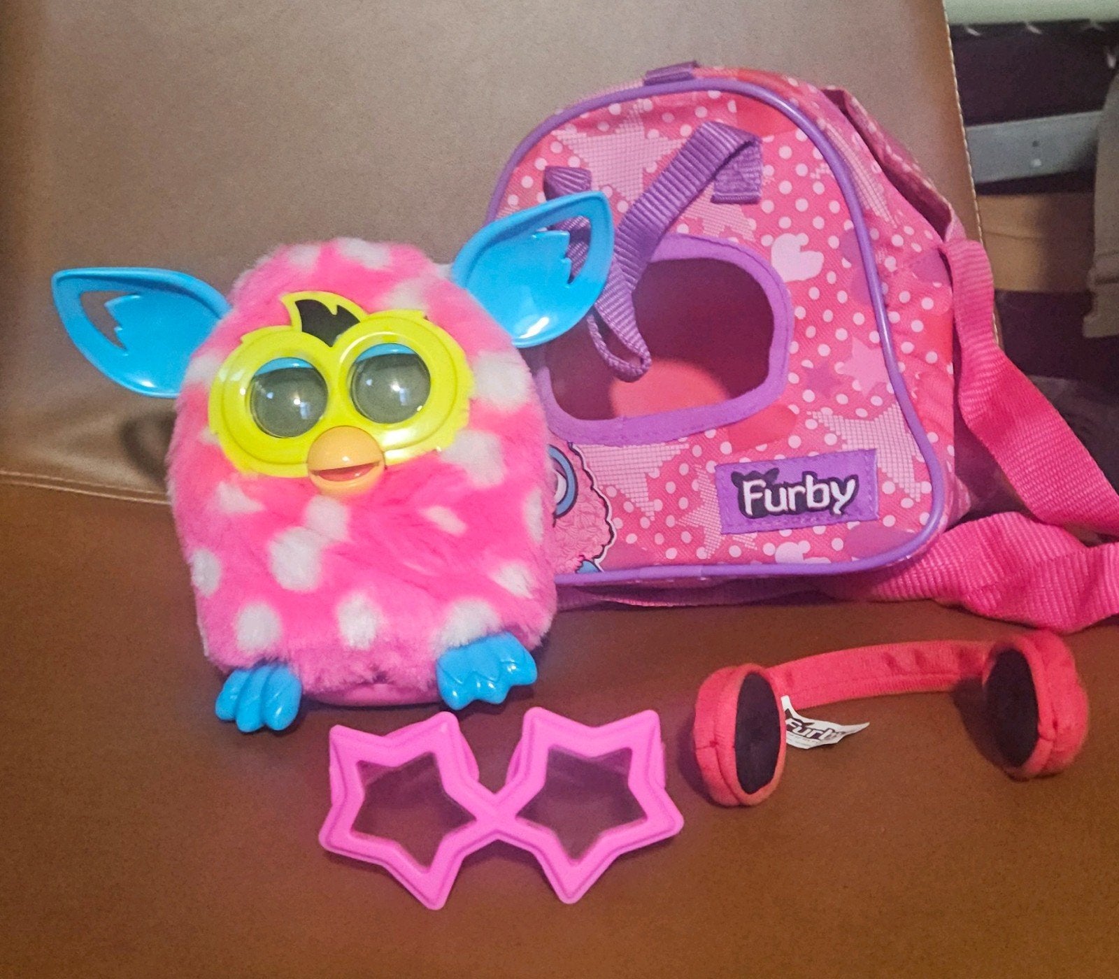 Furby Roze met Witte Stippen, Tasje en Accessoires, Ophalen of Verzenden, Gebruikt, Meisje