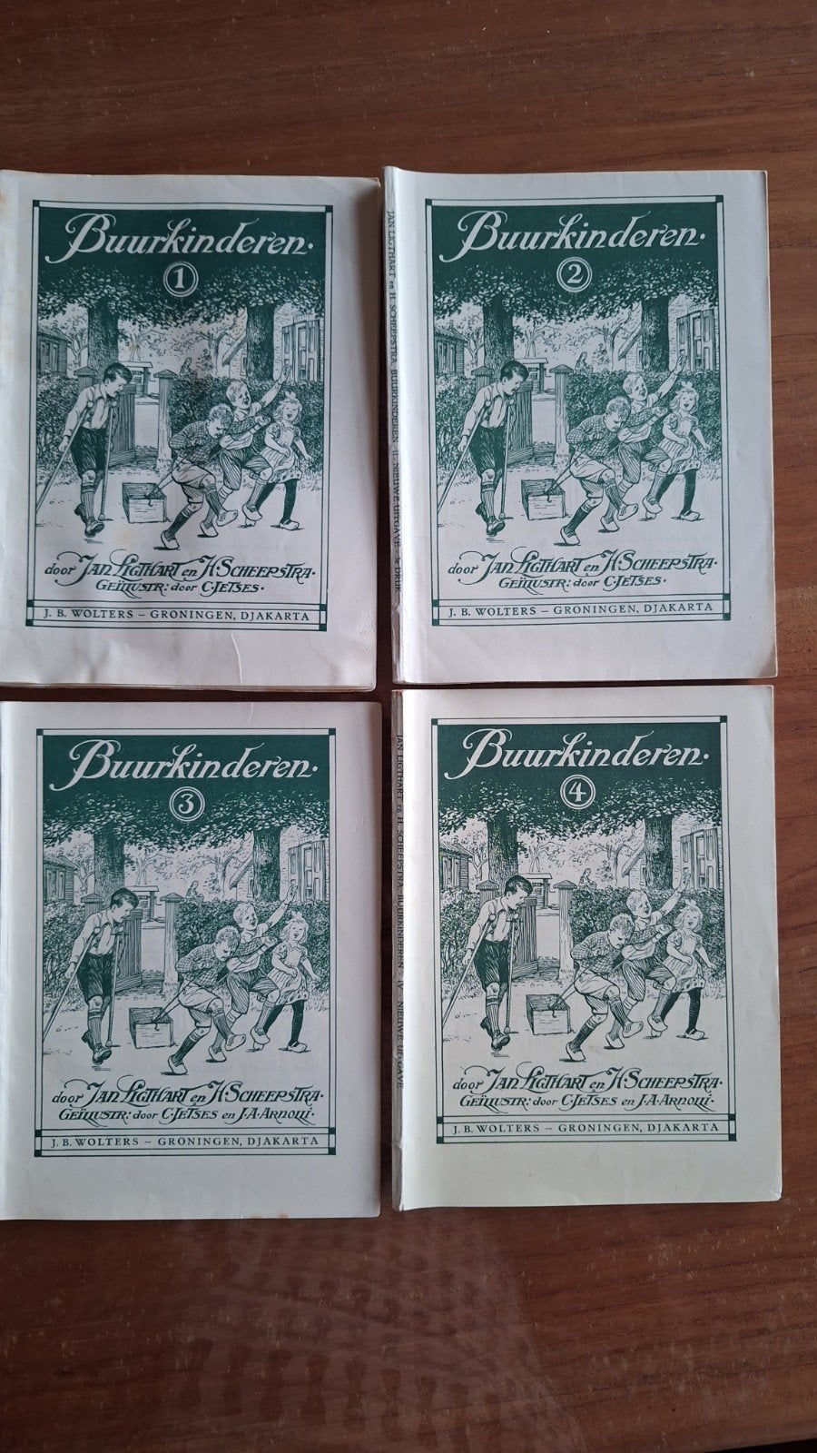 Buurkinderen deel 1 t/m 4 door Jan Ligthart en H. Scheepstra, Ophalen of Verzenden, Gelezen, Overige niveaus, Nederlands