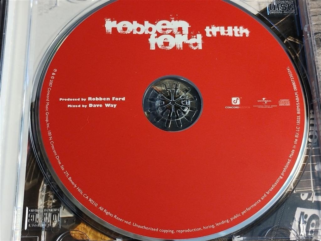 Robben Ford ‎– Truth, Ophalen of Verzenden, Zo goed als nieuw, Jazz