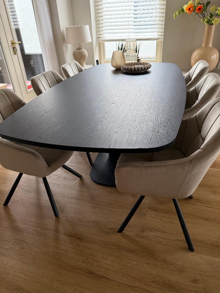 Nieuwe Deens ovale eettafel, 50 tot 100 cm, Vijf personen of meer, Ovaal, Ophalen