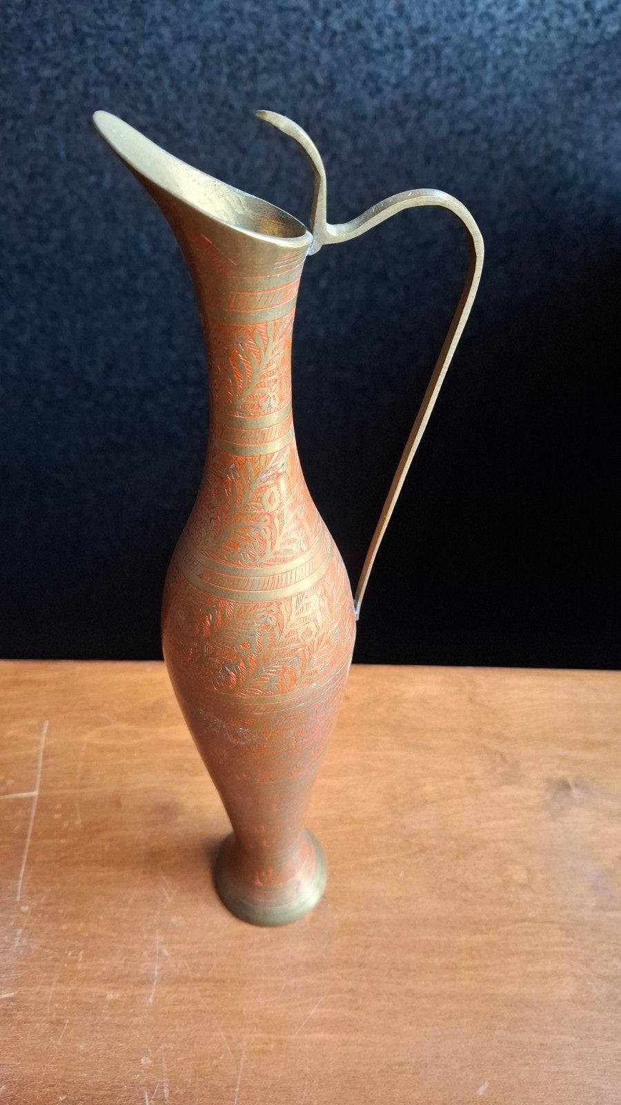 vintage antieke Indiase Perzische kan ewer met gravuren, Antiek en Kunst, Ophalen of Verzenden