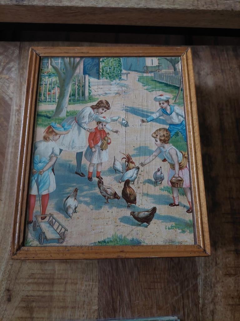 Antieke blokkendoos helemaal compleet, Ophalen of Verzenden