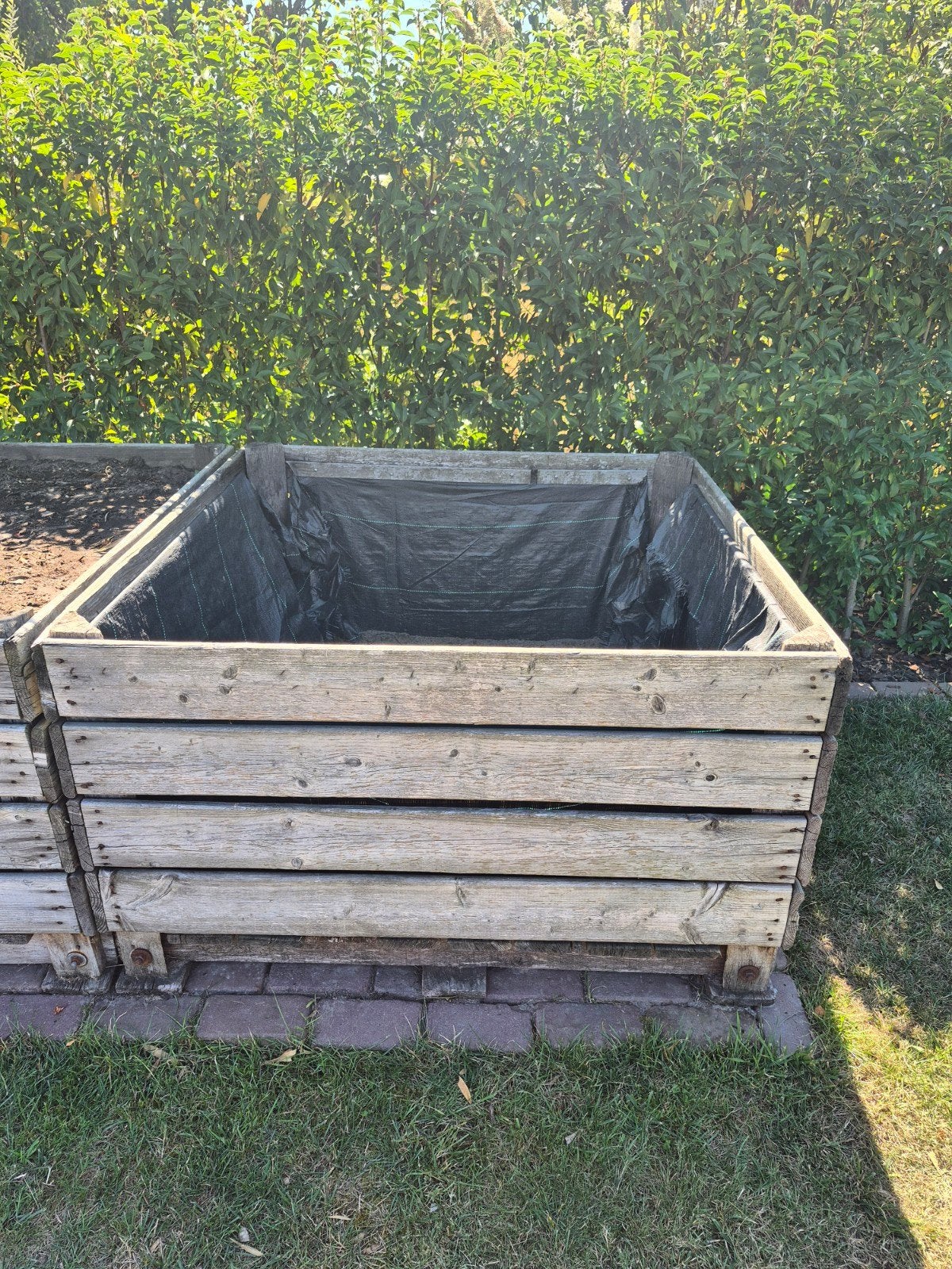 Grote houten fruitkist / plantenbak, Tuin en Terras, Ophalen, Gebruikt, 100 cm of meer, Vierkant