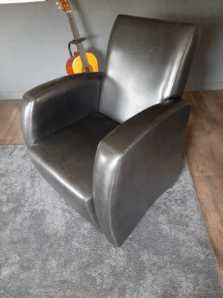 2 mooie fauteuil stoelen, stoelen zien er super uit.., Ophalen, Overige materialen, Twee, Zwart