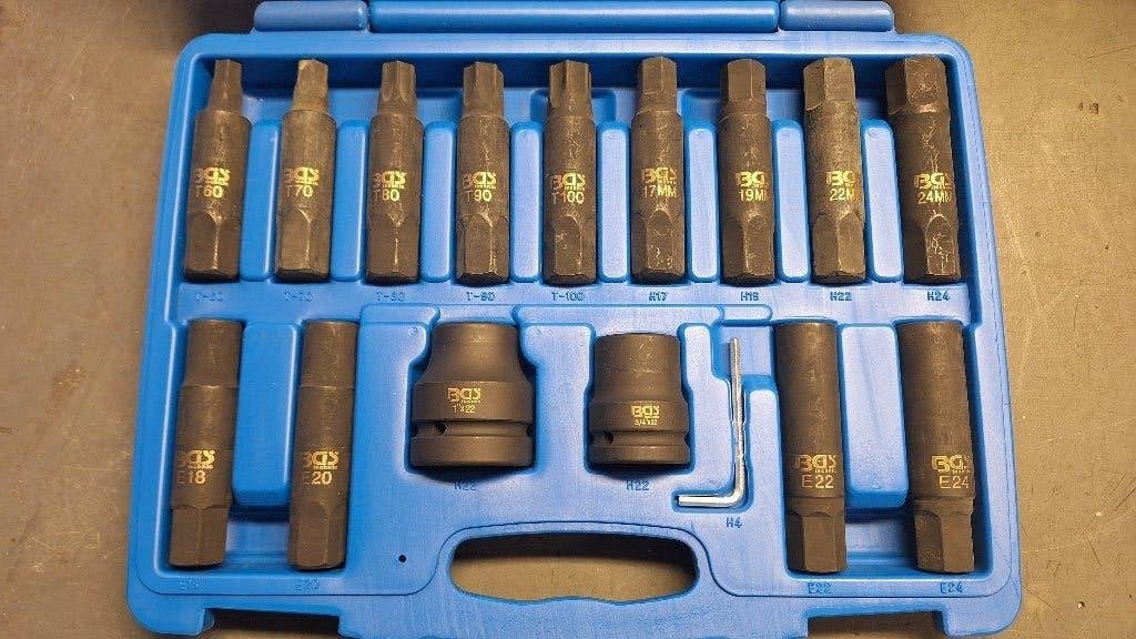 BGS Lange Krachtdoppen set Imbus en Torx met verlopen!, ,, Nieuw, Ophalen of Verzenden, ,