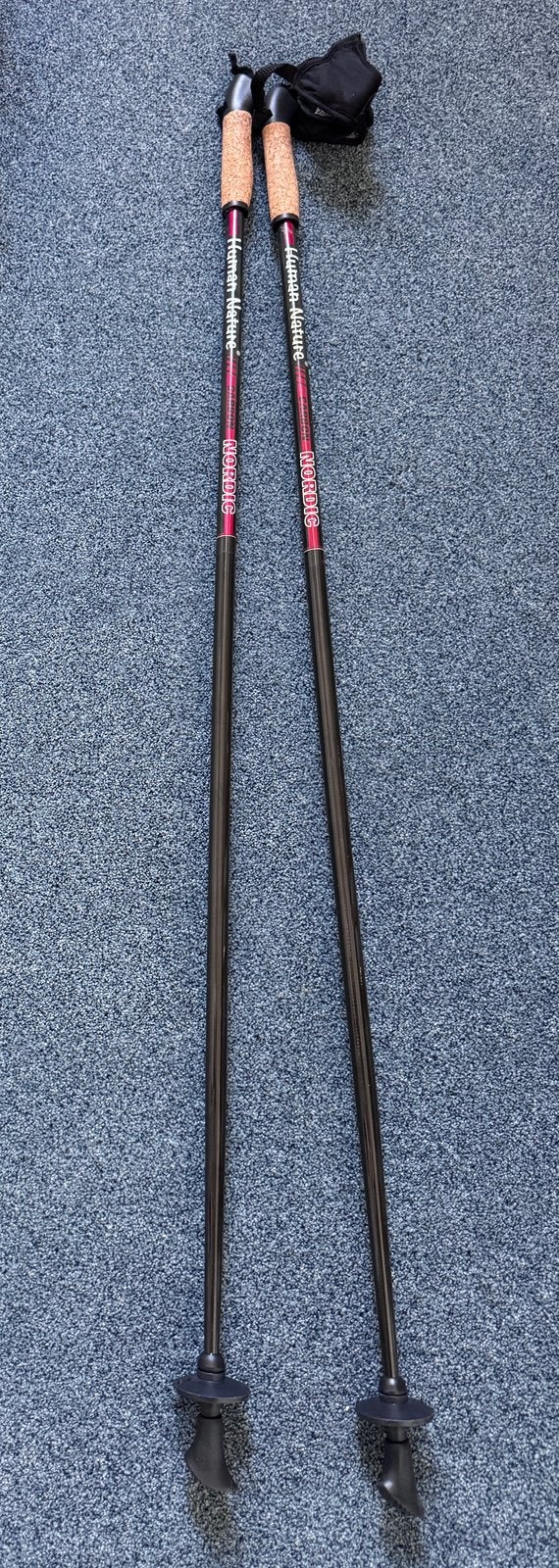 human nature carbon nordic 115cm, Sport en Fitness, Bergsport en Wandelen, Ophalen, Zo goed als nieuw, Wandelstok