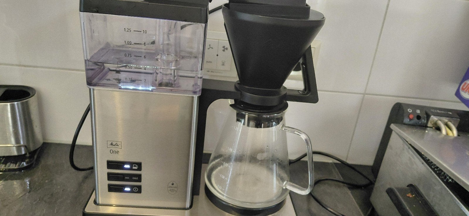 Melitta one stainless steel, Ophalen of Verzenden, Zo goed als nieuw, Koffiemachine