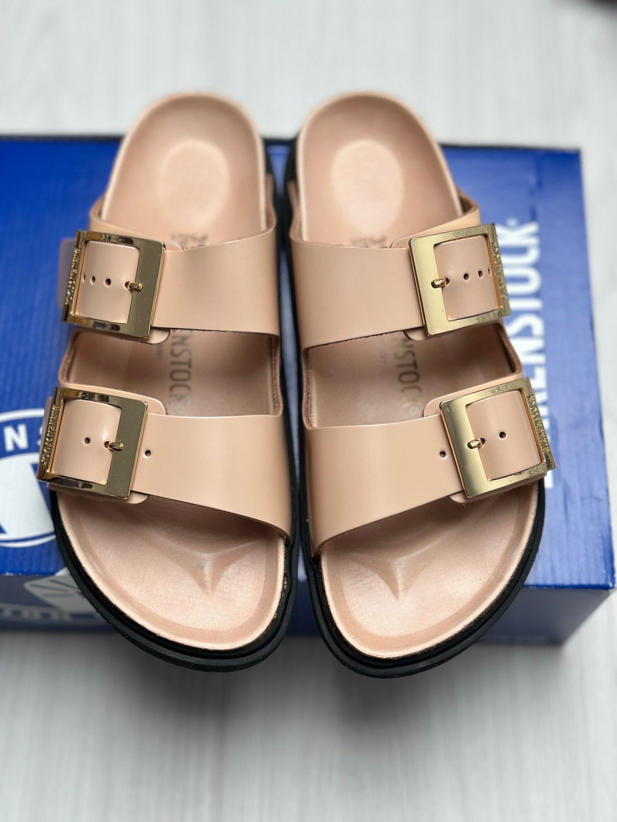 Nieuw Birkenstock Arizona Droplet Buckle, Beige, Nieuw, Sandalen of Muiltjes, Ophalen of Verzenden