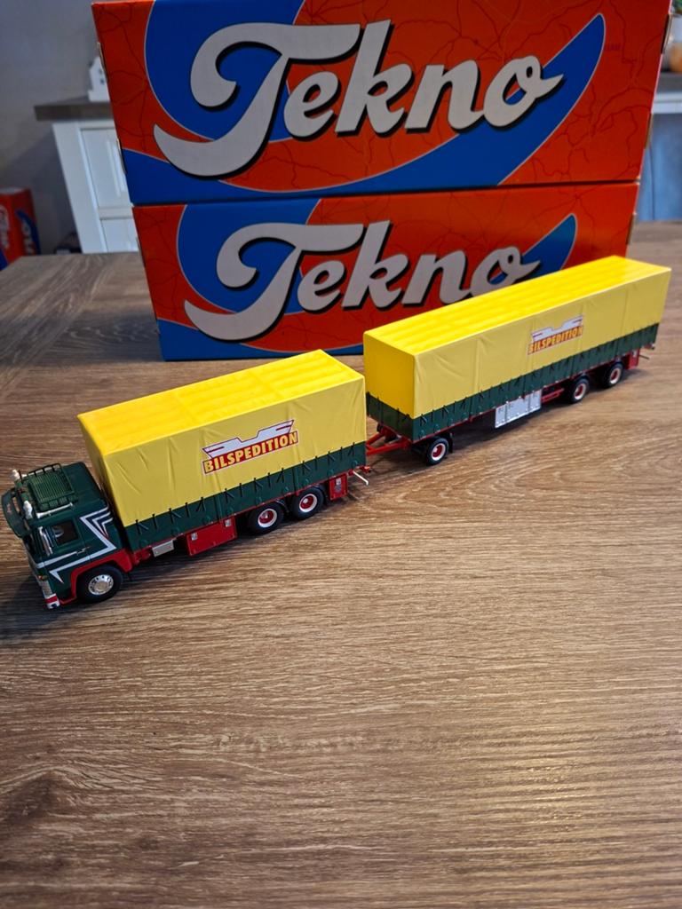 Tekno SCANIA 140 BILSPEDITION COMBI / LZV, Ophalen of Verzenden, Zo goed als nieuw, Bus of Vrachtwagen, Tekno