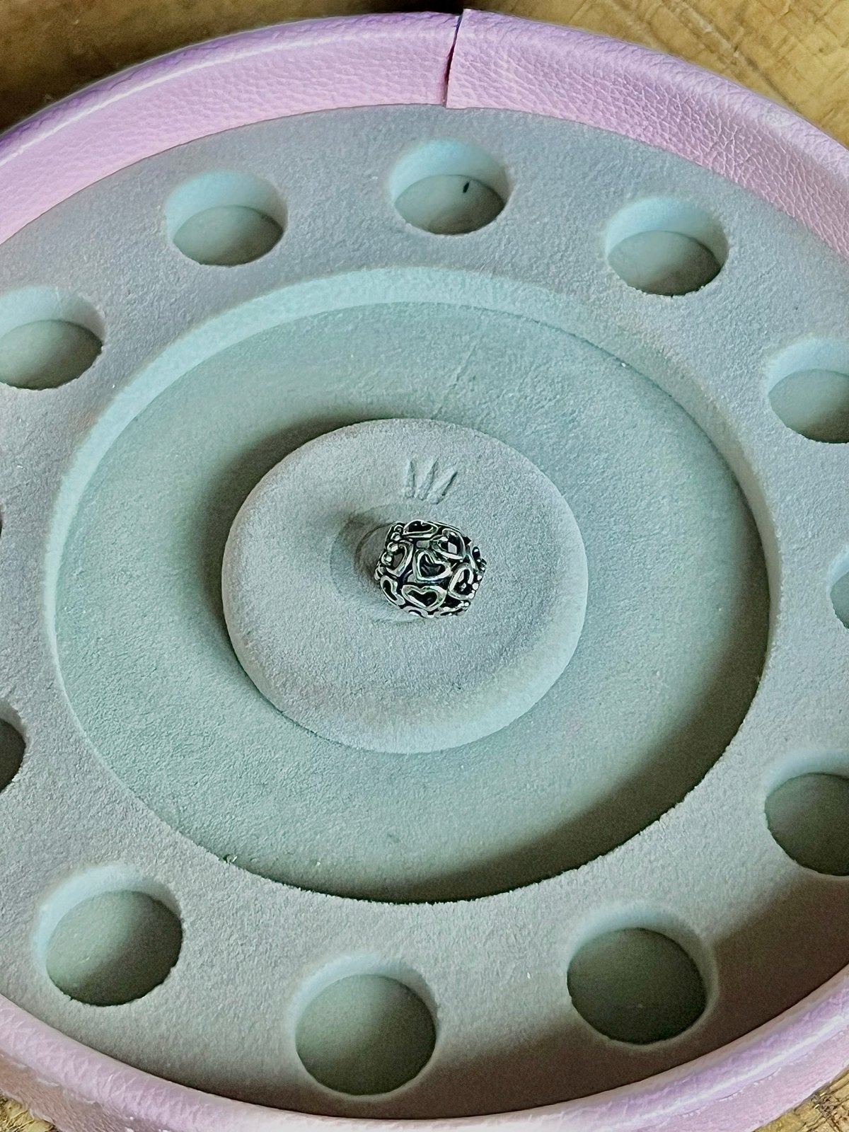 Pandora bedel hartjes, Gebruikt, Pandora, Ophalen of Verzenden, 1 bedel