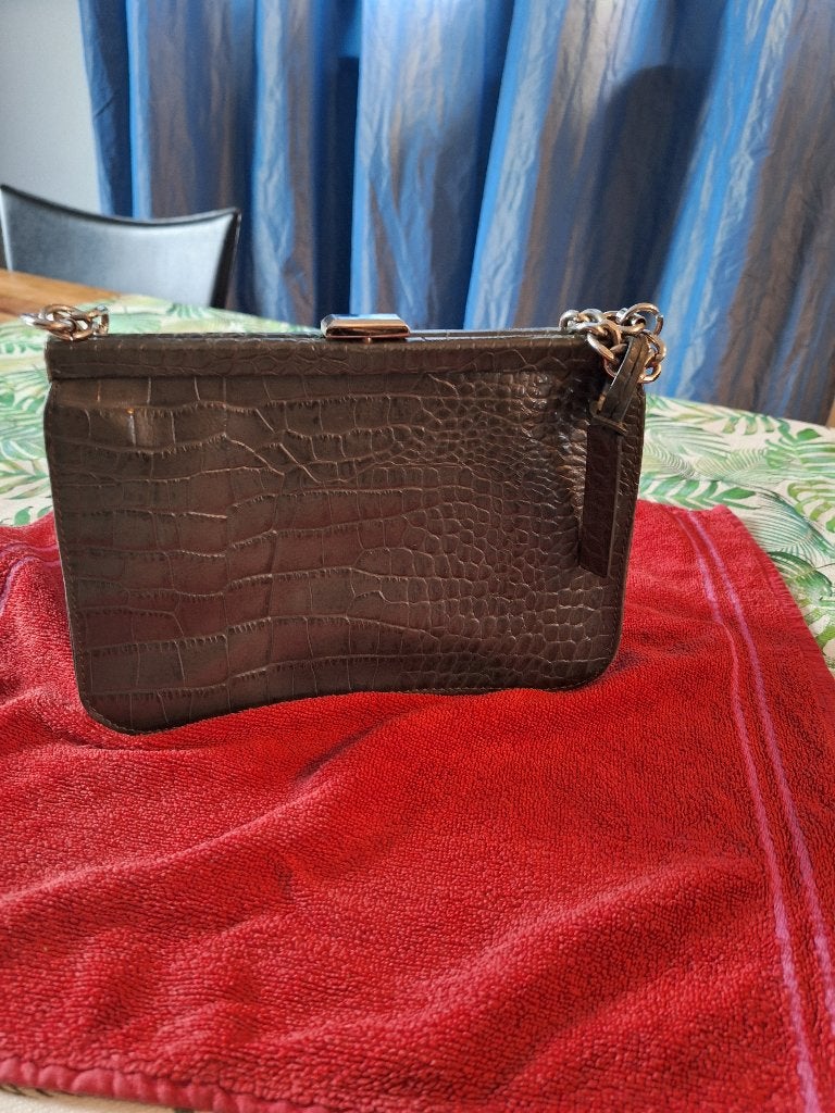 Dames tas laura ashley croc leder, Ophalen, Zo goed als nieuw, Groen, Handtas