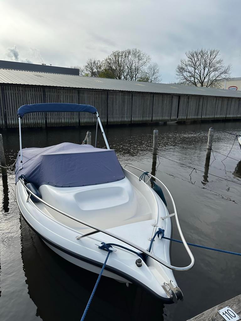 Ocqueteau 565 WA 50pk honda  en trailer, Watersport en Boten, Vis- en Consoleboten, Ophalen, Gebruikt, 30 tot 50 pk, 3 tot 6 meter