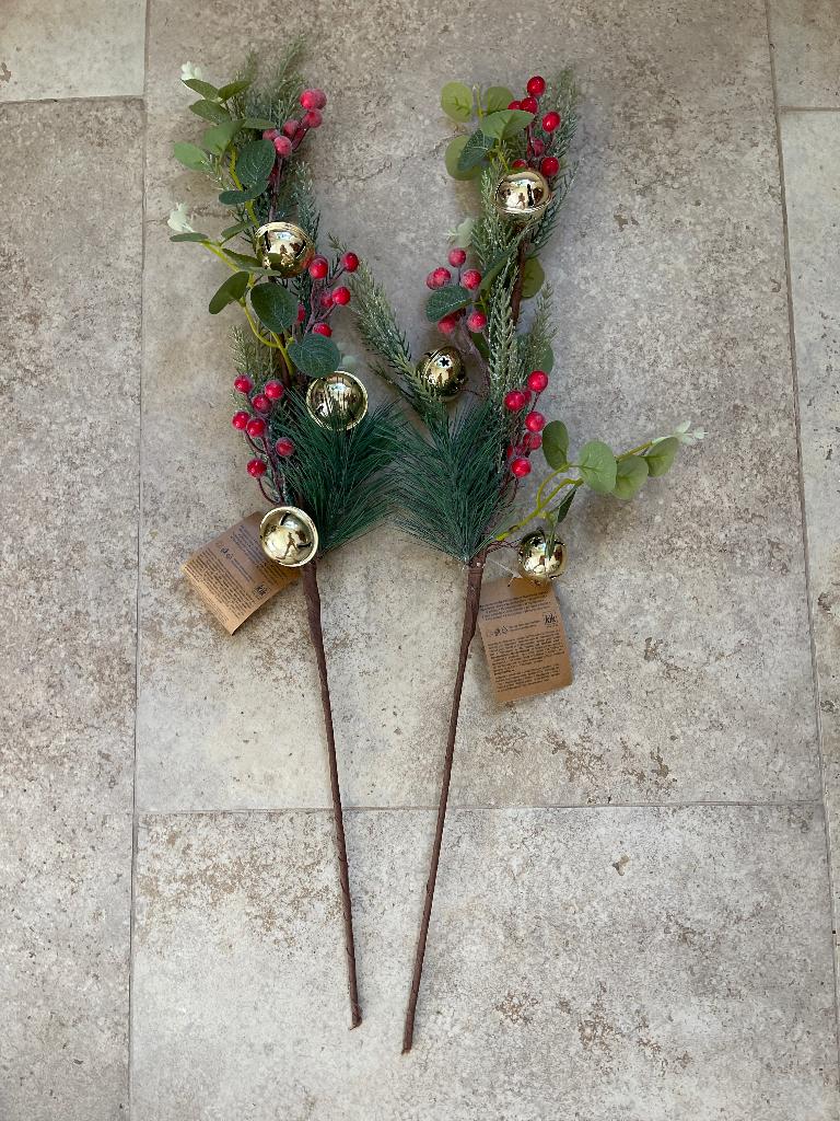 2 'Kersttakken met Belletjes' Nieuw, Diversen, Kerst, Ophalen of Verzenden, Nieuw
