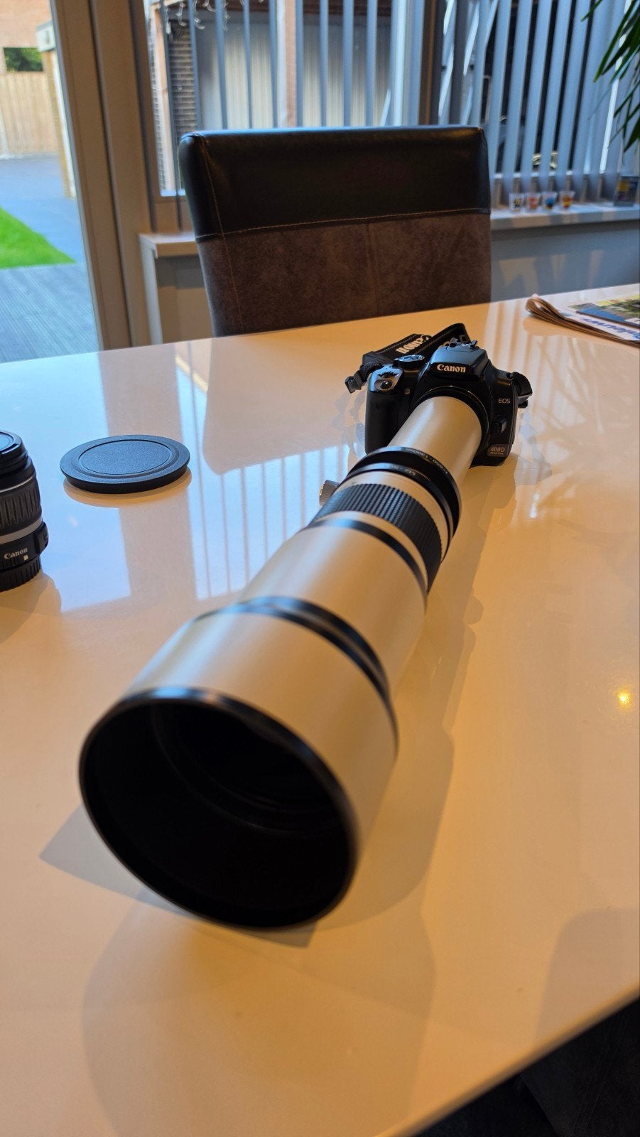 Canon EOS 400D met 3 objectieven en accessoires, Ophalen, Gebruikt, Spiegelreflex, Canon