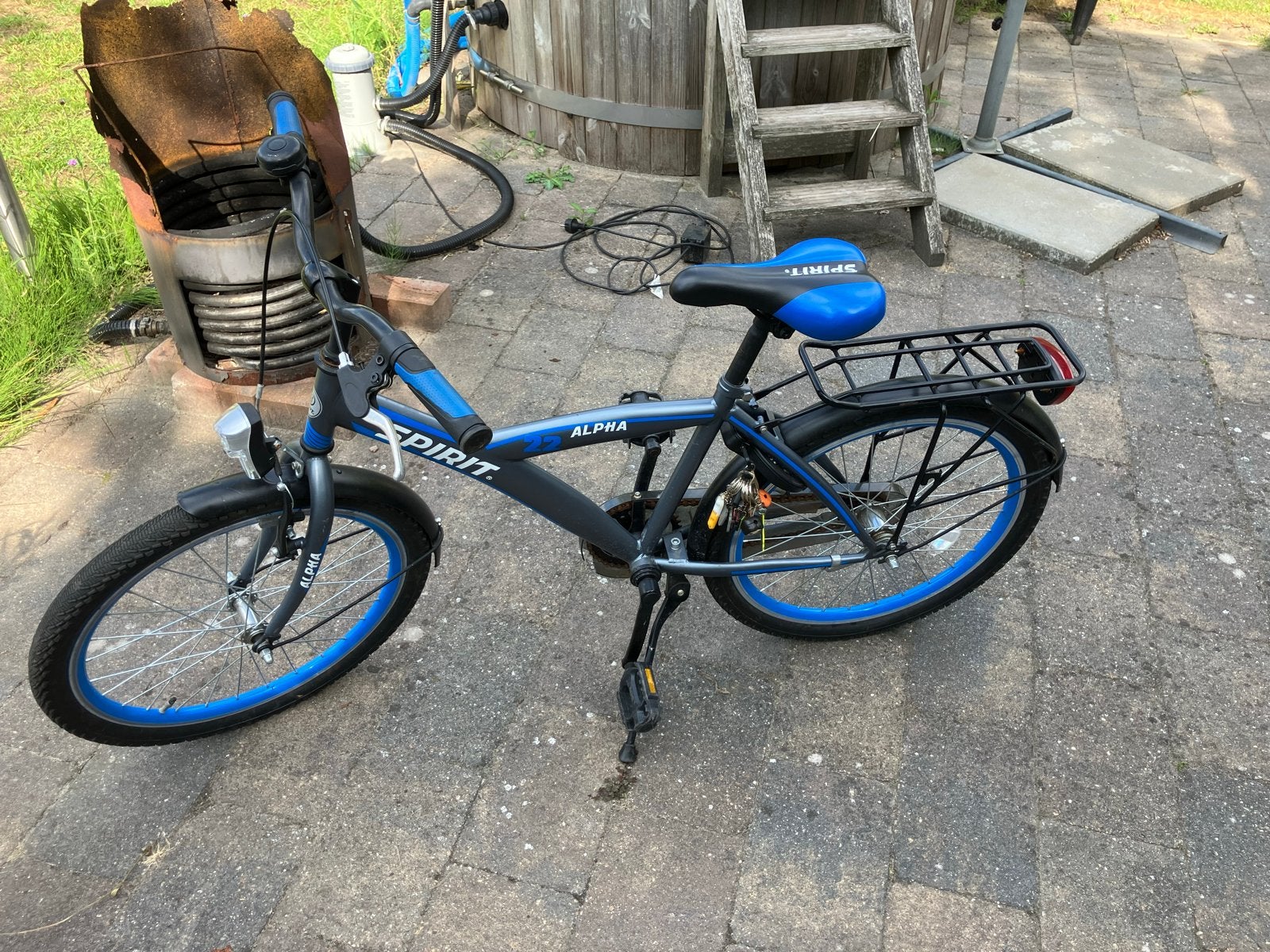 Jongensfiets 22 inch Spirit Alpha - Blauw/Grijs, Ophalen, Gebruikt