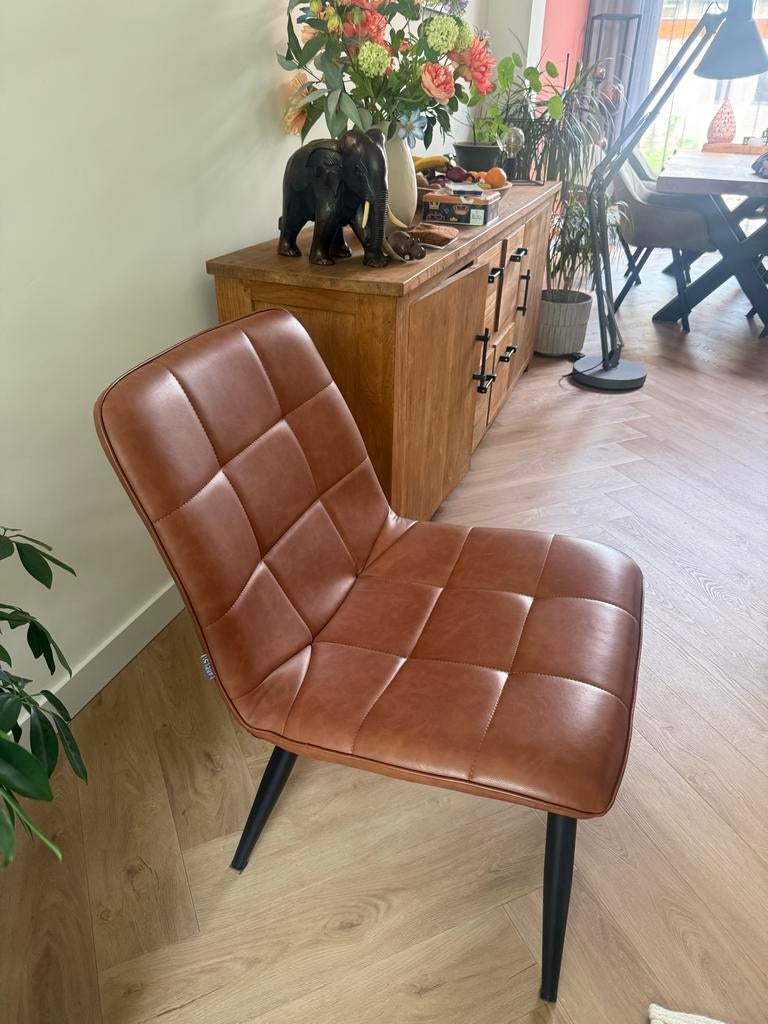 Comfortabele fauteuil Label51 - Zo goed als nieuw, Huis en Inrichting, Stoelen, Ophalen, Bruin, Zo goed als nieuw, Eén