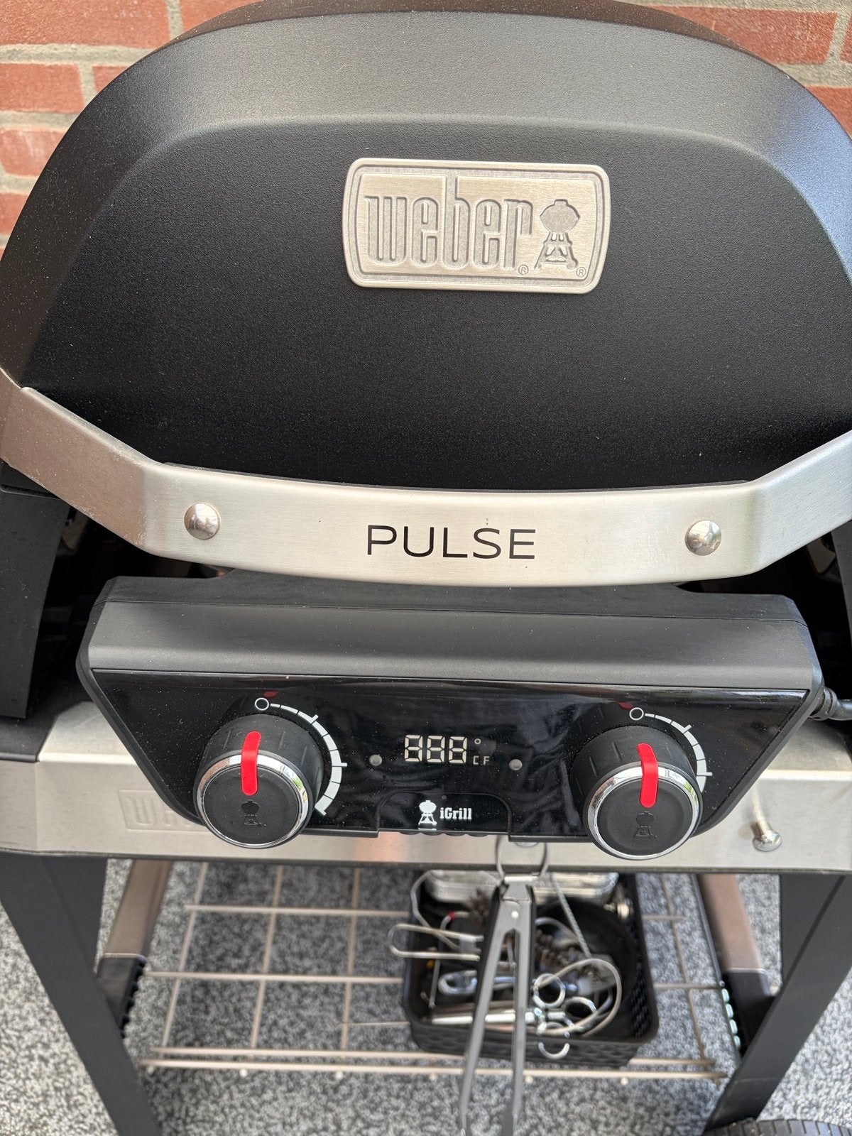 Weber Pulse 2000 elektrische barbecue met iGrill, Ophalen, Zo goed als nieuw