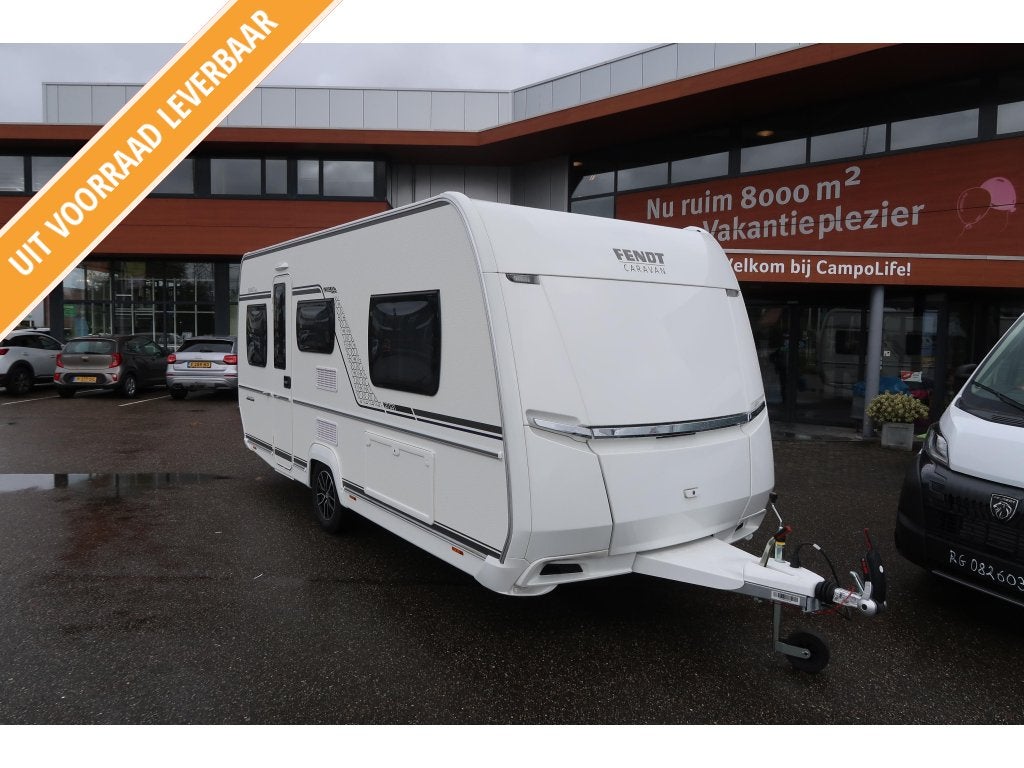 Fendt Bianco Selection 465 TG !! ENKELE BEDDEN !!, Caravans en Kamperen, Schokbreker, Standaardzit, Fendt, 5 tot 6 meter