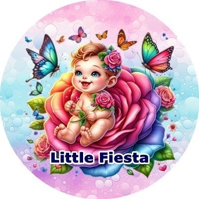 lf295 ouwel baby 20x4,7cm eetbare cupcake rondjes vers, Ophalen of Verzenden, Nieuw, Cupcakes, Versiering