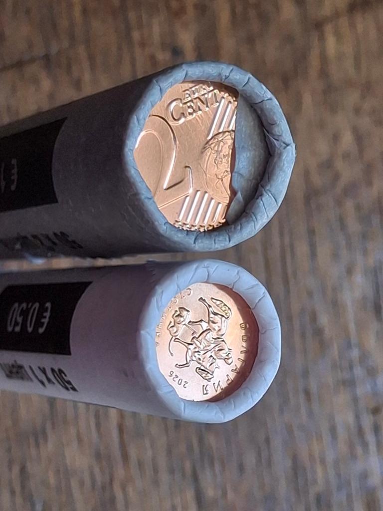 Bulgaarse Eurocent Rollen - 1 en 2 cent (2026), Ophalen of Verzenden, Overige landen, Overige waardes, Setje
